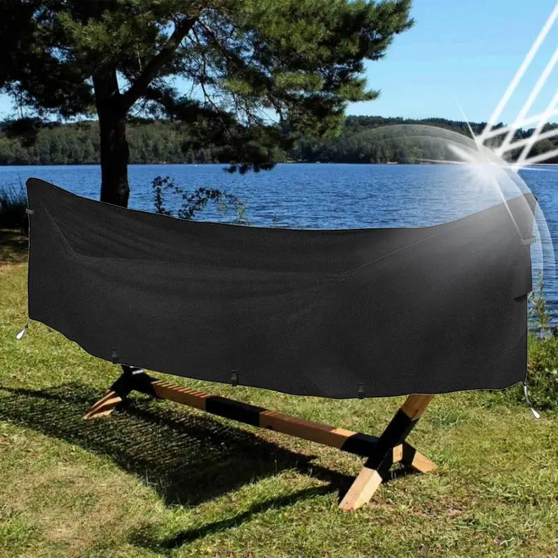 Housse de hamac sur support en Oxford 420D imperméable, anti-UV, 380 cm, avec sangles coupe-vent