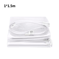 Bâche transparente PVC à œillets, 80 % de transparence, terrasse et poulailler, 7 tailles