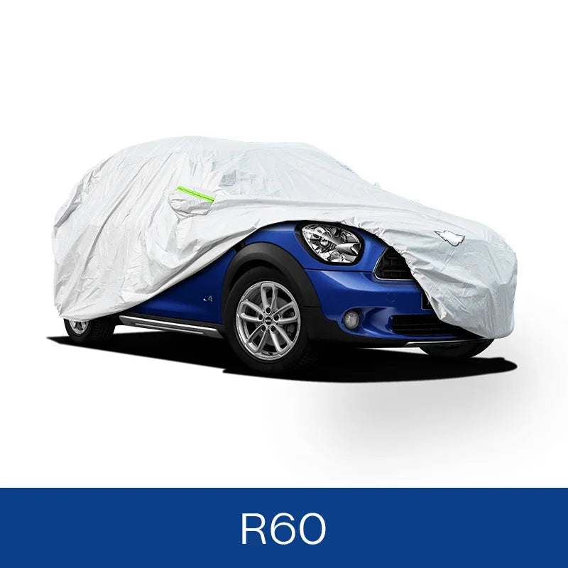 Housse voiture pour Mini Cooper F56 F60 R55 R56 R60, argent, deux couches, doublure coton, 2011-2023