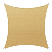 Voile d'ombrage rectangulaire ou triangulaire imperméable anti-UV, 12 tailles, coloris sable