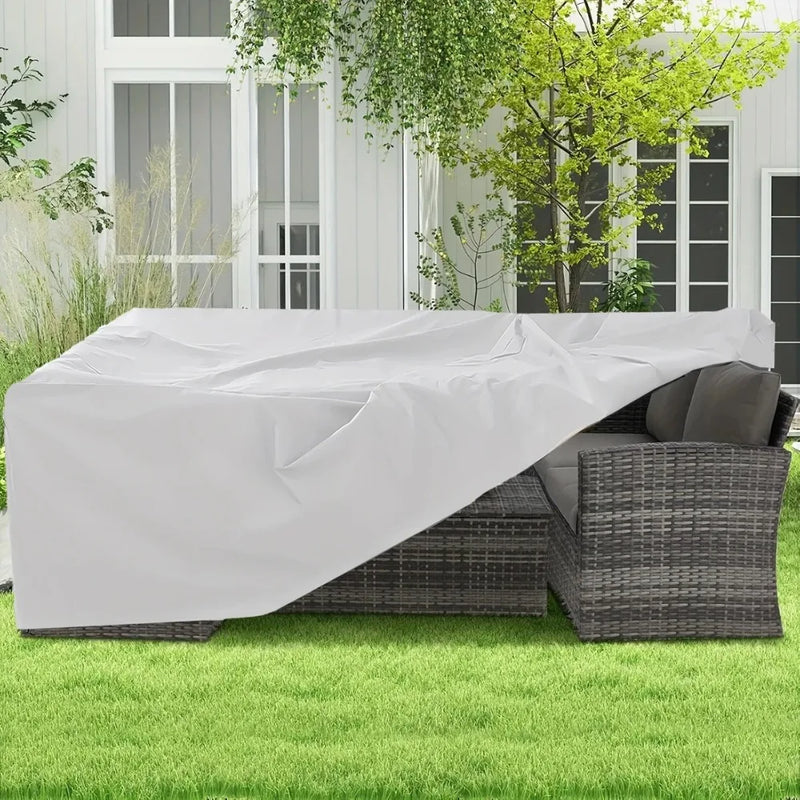 Housse de table de jardin rectangulaire imperméable et anti-UV, Oxford 210D, 36 tailles