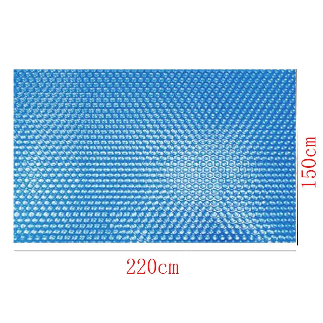 Bâche à bulles piscine rectangulaire ou ronde bleue, isolation thermique, 7 dimensions