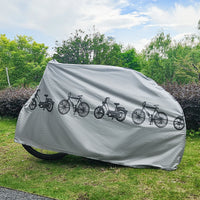 Housse de vélo toutes saisons en EVA résistant aux UV et au gel, gris ou noir, 200 x 100 cm
