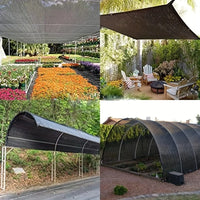 Voile d'ombrage noire anti-UV à 80 % d'ombrage, 21 tailles jusqu'à 8 x 12 m