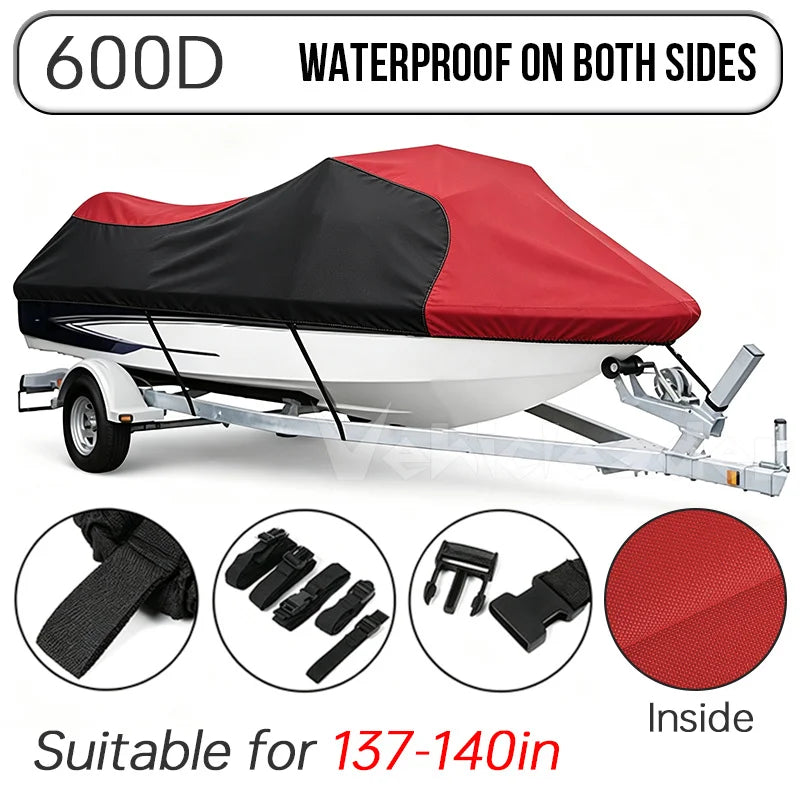 Housse de jet ski remorquable imperméable 600D, tailles L et XL, 6 coloris