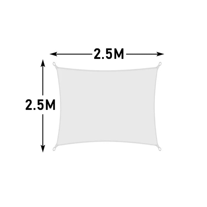 Voile d'ombrage blanche en Oxford 420D, carrée, rectangulaire ou triangulaire