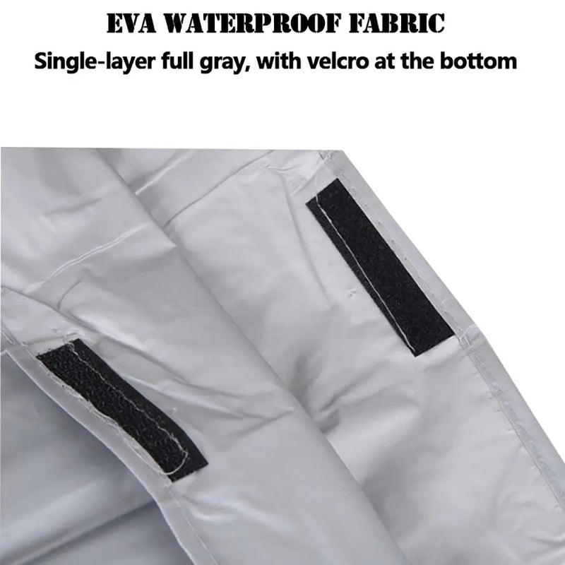 Housse de vélo en EVA imperméable avec bandes auto-agrippantes, gris ou noir, anti-pluie et anti-soleil