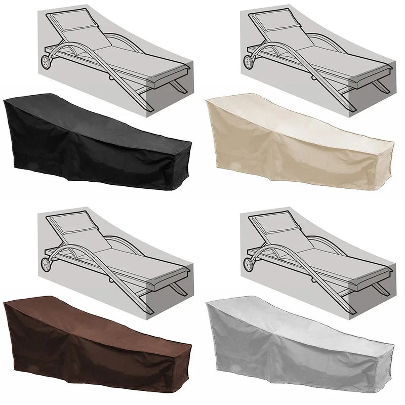 Housse bain de soleil et chaise longue, polyester imperméable, 208 cm de long, 4 coloris