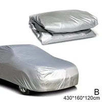 Housse de voiture universelle en PEVA argentée, anti-UV, anti-neige, 4 tailles de 4 à 5,40 m