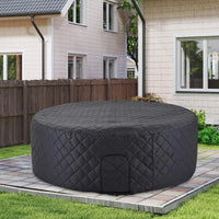 Housse spa gonflable ronde matelassée noire, Ø 208 cm et hauteur 70 cm