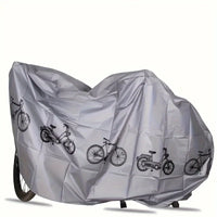 Housse de vélo, VTT et moto imperméable et anti-UV, motifs vélos, noire ou grise, 200x100 cm
