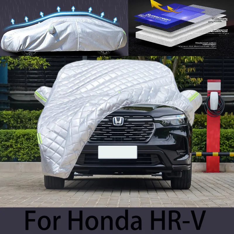 Bâche anti-grêle voiture pour Honda HR-V, coton ouaté épais, demi-housse ou complète