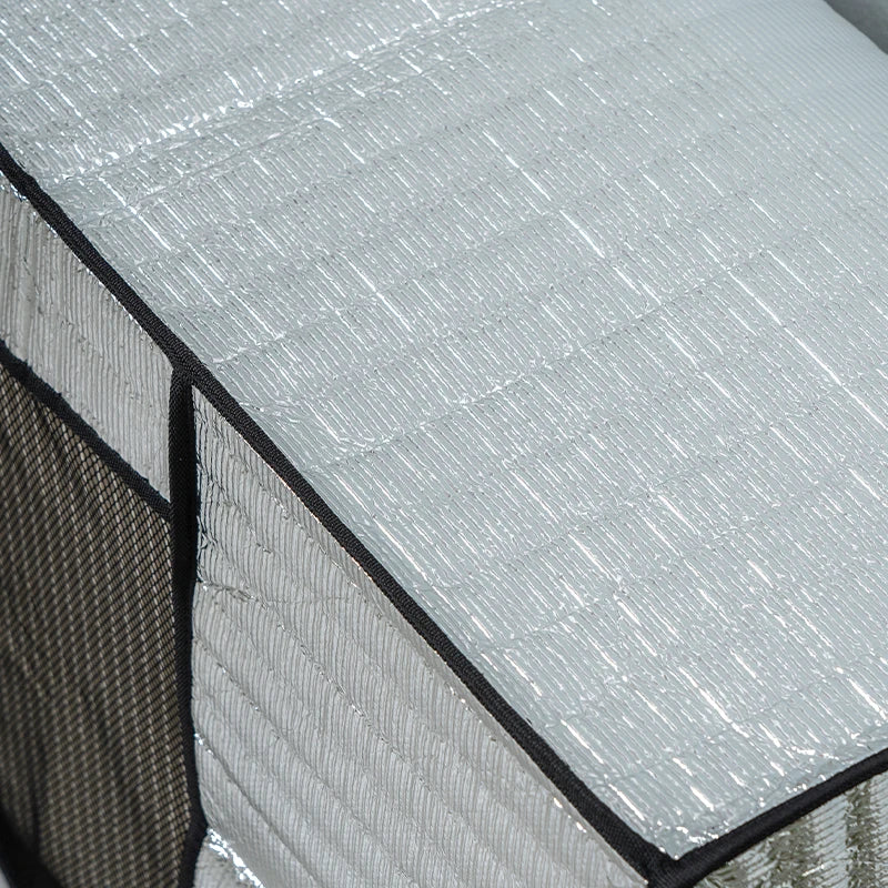 Housse de climatiseur extérieur en aluminium, façade en maille, 4 tailles de 75 à 96 cm
