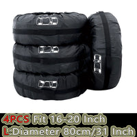 Sacs de rangement pour pneus, lot de 4, poignée et boucle réglable, 13 à 20 pouces