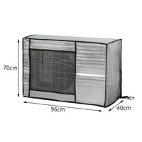 Housse de climatiseur extérieur en aluminium, façade en maille, 5 tailles de 75 à 105 cm