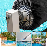 Housse enrouleur bâche piscine polyester enduit d'argent, 3 coloris, 490 à 730 cm