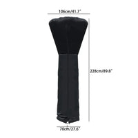 Housse de chauffage de terrasse imperméable et anti-UV, Oxford 210D, 221 à 240 cm