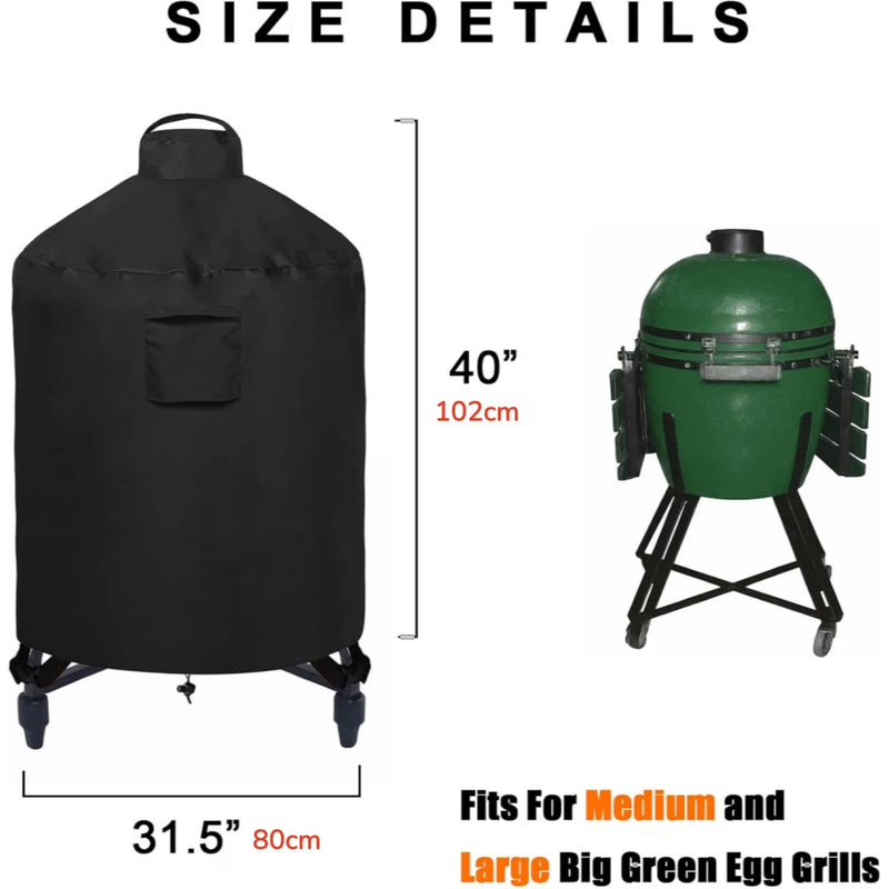 Housse barbecue pour Big Green Egg Large et XL et Kamado Joe Classic, Oxford 600D imperméable