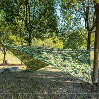 Bâche de camping ultralégère camouflage en polyester 210T, 1 x 1,45 m avec sac