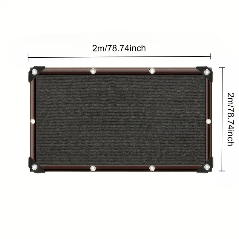 Voile d'ombrage PEHD noir avec œillets, 70 à 90 % d'ombre pour jardin
