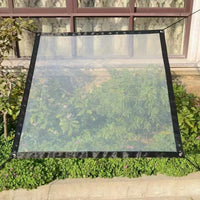 Bâche PVC transparente imperméable et anti-UV pour jardin, terrasse et plantes, 4 tailles de 2 x 2 à 3 x 4 m