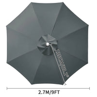 Toile de remplacement parasol 6 ou 8 baleines, imperméable anti-UV, Ø 2 à 3 m