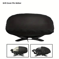 Housse barbecue pour Weber Q200, Q220 et Q2000, polyester noir, 67 x 44 ou 82 x 48 cm