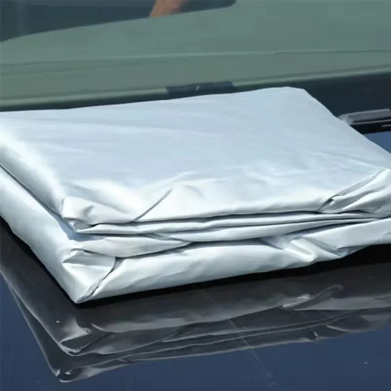 Housse voiture pour Renault Kardian, taffetas de polyester argenté anti-UV avec sac de rangement