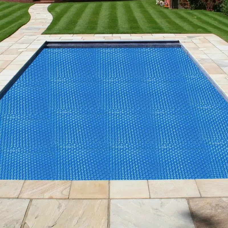 Couverture solaire à bulles pour piscine, PE bleu, 220 x 150 à 300 x 200 cm