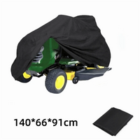 Housse tracteur tondeuse autoportée imperméable en Oxford noir, anti-UV et anti-poussière