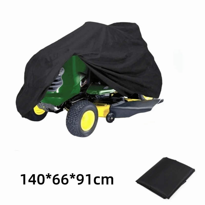 Housse tracteur tondeuse autoportée imperméable en Oxford noir, anti-UV et anti-poussière