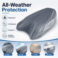 Housse bateau gonflable Oxford 420D imperméable anti-UV grise, 4 tailles de 2,7 à 4,5 m