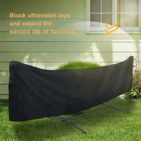 Housse de hamac sur support imperméable et anti-UV, noire, 285 x 80 x 17 cm