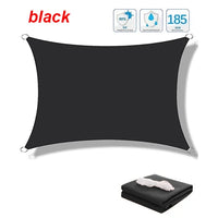 Voile d'ombrage rectangulaire imperméable en polyester 300D, anti-UV, 10 tailles