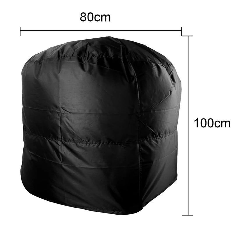 Housse barbecue ronde Oxford imperméable anti-UV à cordon, 58 x 77 ou 80 x 100 cm