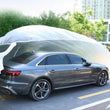 Housse de voiture jetable transparente en PE, ourlet élastique, anti-pluie et anti-poussière, S à XL