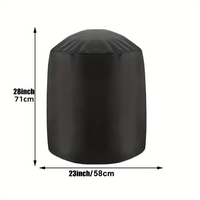 Housse de barbecue rectangulaire ou ronde, Oxford imperméable, 7 tailles de 58 à 190 cm