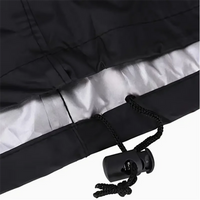 Housse barbecue à gaz noire imperméable en polyester, 77 x 67 x 110 cm