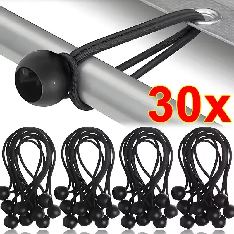 Sandow à boule noir pour bâche et tente, 10 à 20 cm, lot de 10 pièces