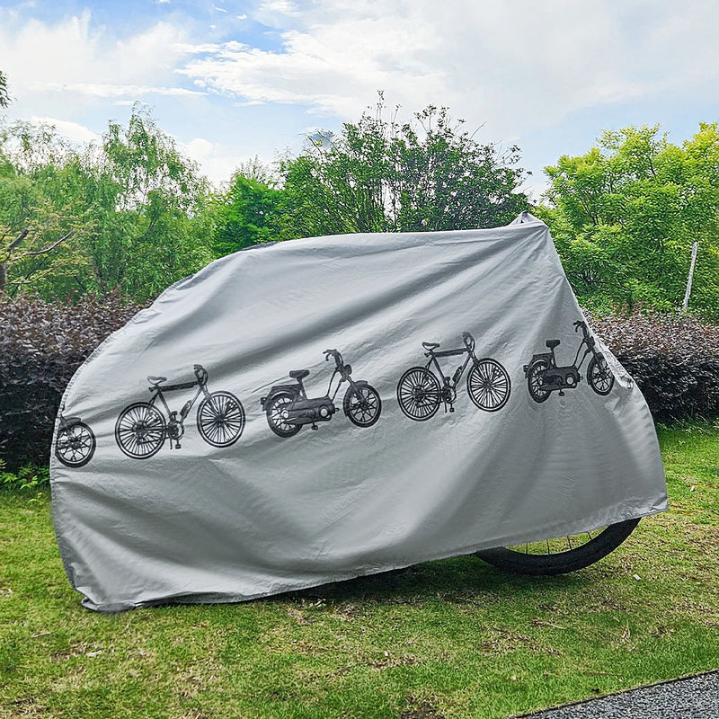 Housse de vélo toutes saisons en EVA résistant aux UV et au gel, gris ou noir, 200 x 100 cm