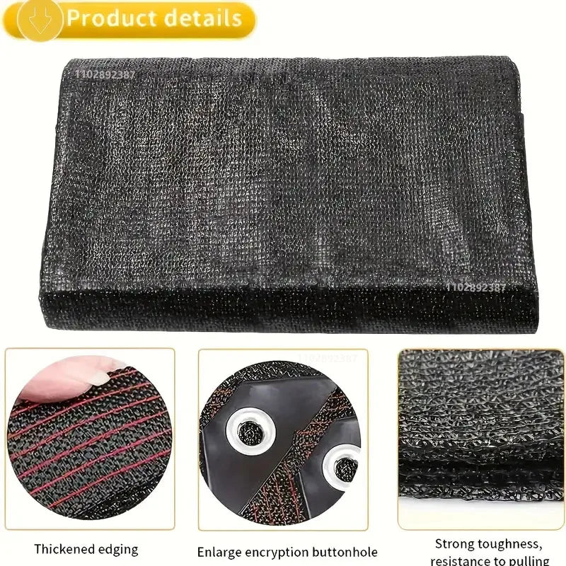 Filet d'ombrage 12 broches anti-UV à œillets, 85 à 90 % d'ombre, 5 coloris, 16 tailles