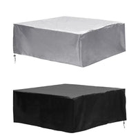 Housse spa carré universelle imperméable anti-UV en polyester, argent ou noire, 7 tailles