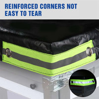 Bâche de remorque imperméable en Oxford et PVC noir, 3 tailles jusqu'à 257,5 x 134,5 cm