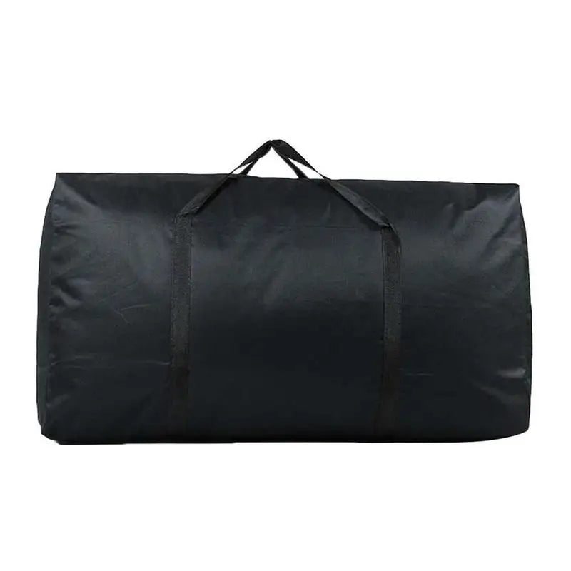Grand sac de rangement noir 80 x 48 x 25 cm, fermeture éclair, tissu Oxford