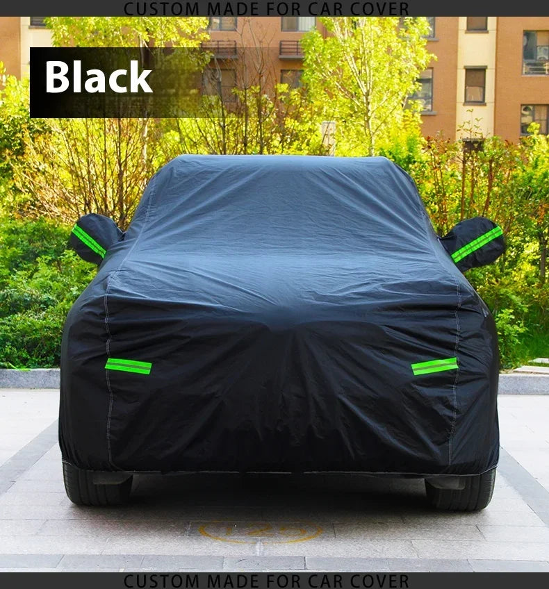 Housse voiture pour Kia Stonic, polyester 190T argent ou noir, 420 x 180 x 155 cm