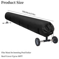 Housse enrouleur bâche solaire piscine en Oxford 420D, revêtement PU argenté, 490 à 610 cm