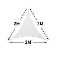 Voile d'ombrage blanche en Oxford 420D, carrée, rectangulaire ou triangulaire