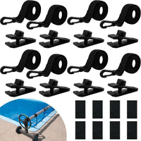Kit d'attaches pour enrouleur de bâche solaire de piscine, sangles et pinces, 18 ou 24 pièces