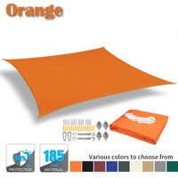 Voile d'ombrage rectangulaire ou carrée anti-UV en Oxford, de 2 x 2 à 6 x 4 m