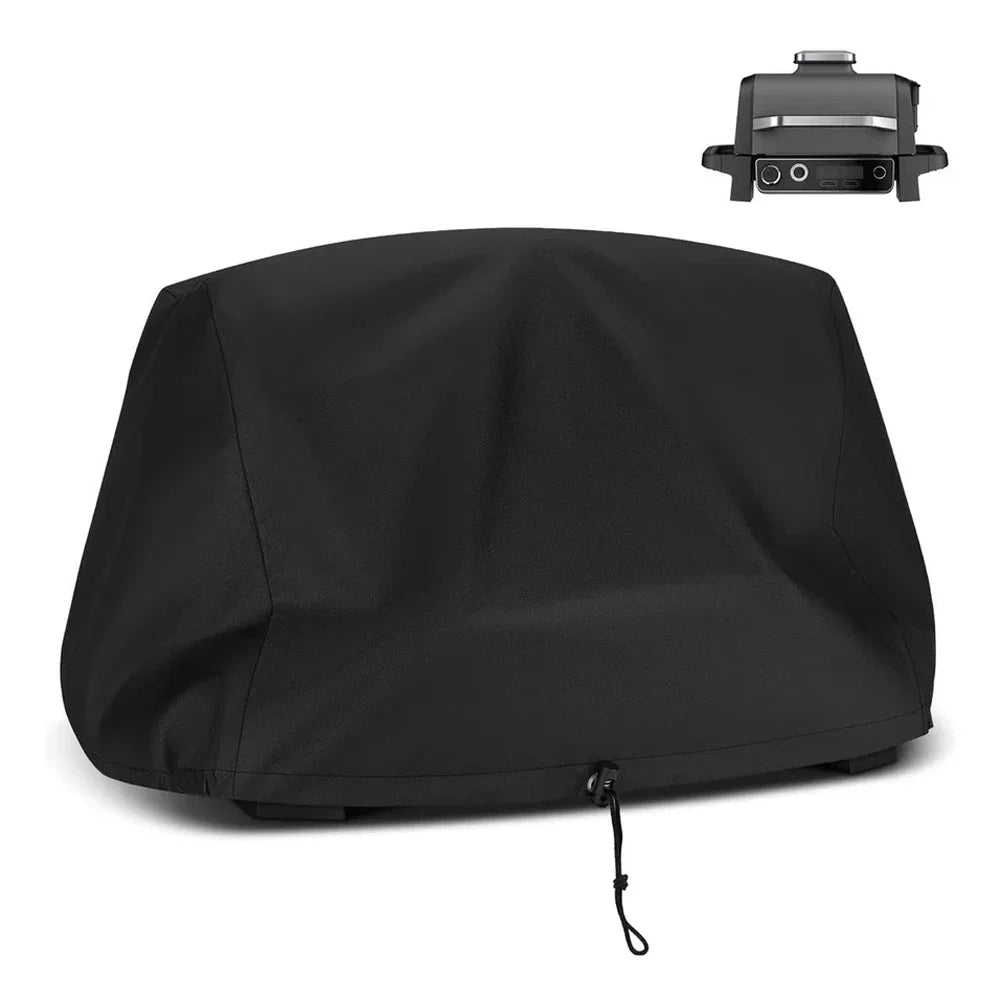 Housse de barbecue en polyester imperméable avec sangles réglables et poche de rangement, 61 x 48 x 33 cm